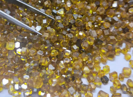 MCD Mono Crystalline Diamond Dodecahedron / Tower Shaped Yellow Rough Diamond