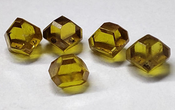 MCD Mono Crystalline Diamond Dodecahedron / Tower Shaped Yellow Rough Diamond