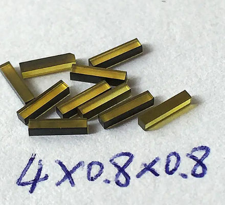 3 X 0.6 X 0.6mm 4 X0.8 X0.8mm MCD Diamond Sticks Mono Crystal Diamond Hpht Yellow