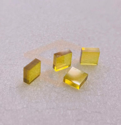 Yellow Color 6 Sides Polished MCD Diamond Plate For Optical Windows Use