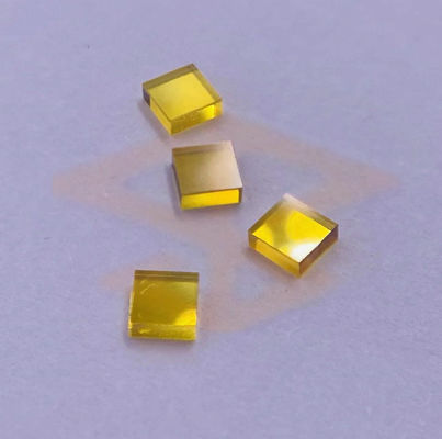Yellow Color 6 Sides Polished MCD Diamond Plate For Optical Windows Use