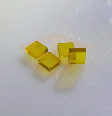 Yellow Color 6 Sides Polished MCD Diamond Plate For Optical Windows Use