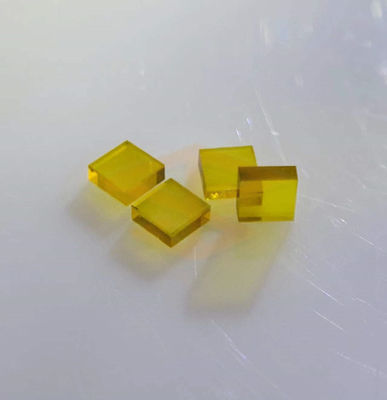 Yellow Color 6 Sides Polished MCD Diamond Plate For Optical Windows Use