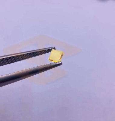 Yellow Color 6 Sides Polished MCD Diamond Plate For Optical Windows Use