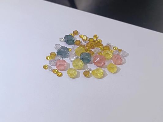 HPHT Pink Blue Yellow  Rough CVD Lab Grown Diamond Color Diamond Substrate