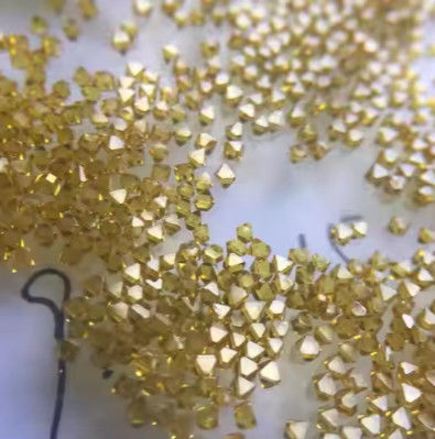 Octahedron Rough Diamonds Hpht Yellow Industrial MCD Diamond Sharp Point
