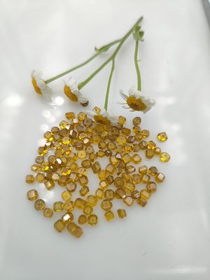 3.0 - 3.5mm Flat HPHT Lab Grown Diamonds HPHT Mono Yellow Diamond Stone