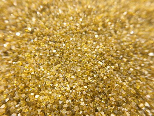 Industrial Yellow HPHT Lab Grown Diamonds Large Size Monocrystalline Diamond