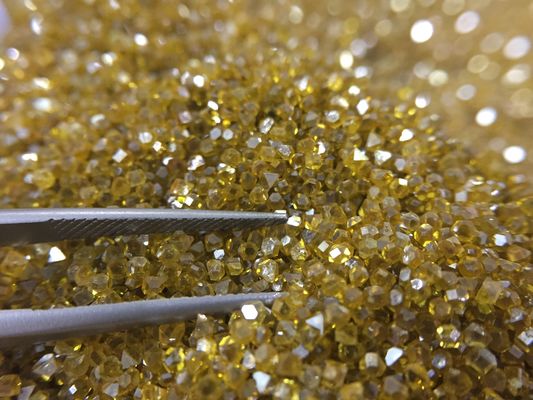 Industrial Yellow HPHT Lab Grown Diamonds Large Size Monocrystalline Diamond