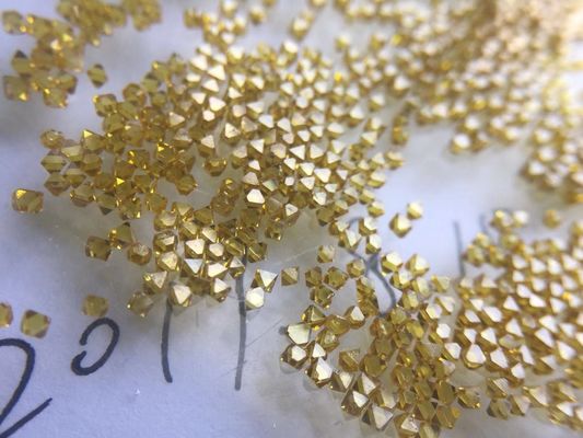 Raw Mono Crystal Industrial Diamond Grit Sharp Corner MCD Yellow Hpht Rough Diamond
