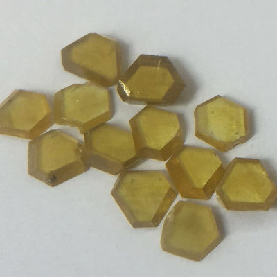 CVD Diamond Lab Grown 3PT/111 MCD Diamond Plate Wire Drawing Die Blanks Yellow