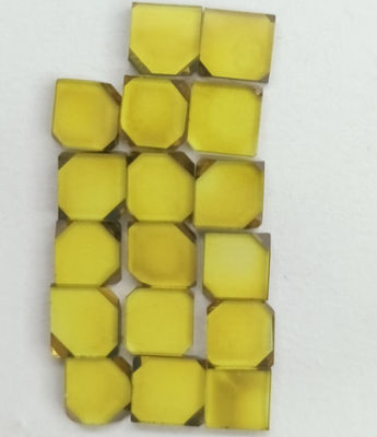 Lab Grown Synthetic Yellow Diamond Hpht Mono Diamond Plates 3*3*0.3mm