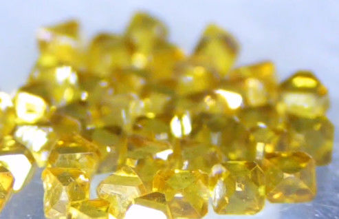 Yellow Rough Lab Grown Diamonds Hpht 3mm 3.5mm 4mm 4.5mm 5mm
