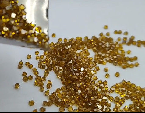 Yellow Rough Lab Grown Diamonds Hpht 3mm 3.5mm 4mm 4.5mm 5mm