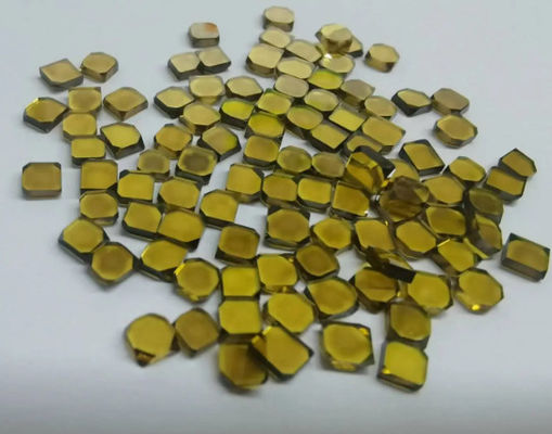 Yellow HPHT Synthetic MCD Diamond Round Square Grits Industrial Abrasives For Cutting Tools