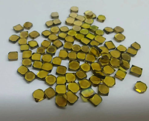 Yellow HPHT Synthetic MCD Diamond Round Square Grits Industrial Abrasives For Cutting Tools