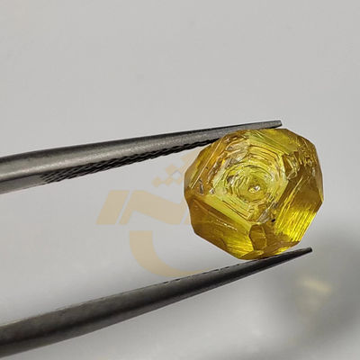 Yellow Uncut  Rough Diamond Lab Grown Synthetic Diamond For Gem