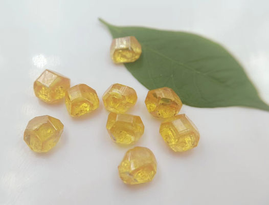 Fancy Yellow HPHT Rough Synthetic Diamond Laboratory Grown For Grinding