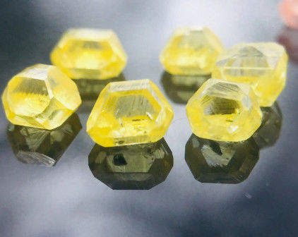 Light Or Dark Yellow HPHT Lab Grown Diamond Uncut Rough Synthetic Diamond