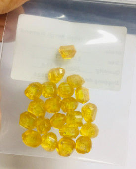 Light Or Dark Yellow HPHT Lab Grown Diamond Uncut Rough Synthetic Diamond