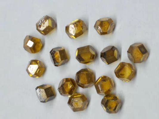 yellow Color HPHT Rough Mono Crystal Diamond Industrial Grade for cutting tools