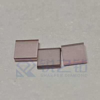 Optical Grade Pink CVD Diamond Plate 3x3x0.5mm Synthetic CVD Lab Grown Diamond