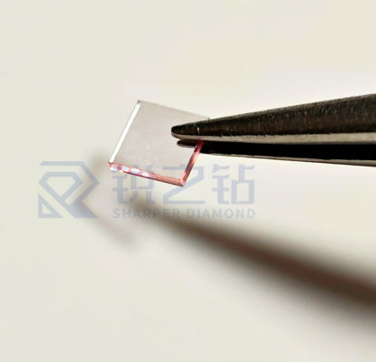 Optical Grade Pink CVD Diamond Plate 3x3x0.5mm Synthetic CVD Lab Grown Diamond