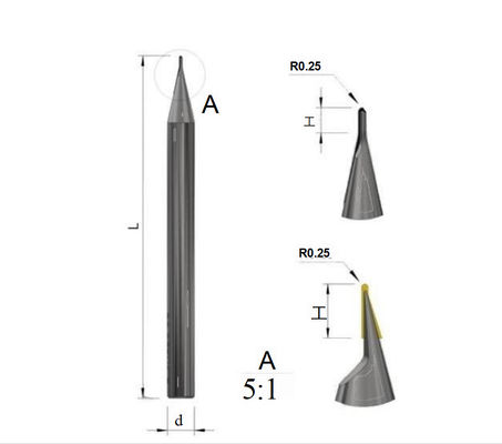 Micro Diameter Ball End Milling Cutter Electronic CVD Diamond Cutting Tool Precision