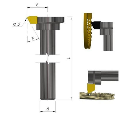 Irregular PCD MCD CVD Diamond Contour Knife For Jewelry Processing Needs