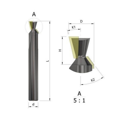 Multi Angle MCD PCD CVD Diamond Tools Modular Chamfering Cutter