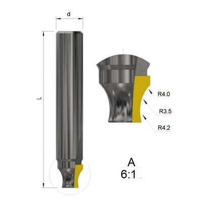 Diamond Contour End Mill MCD PCD CVD Tools For Aerospace Medical Precision Molding