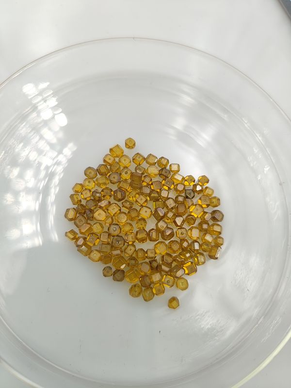 3.0 - 3.5mm Flat HPHT Lab Grown Diamonds HPHT Mono Yellow Diamond Stone
