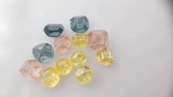 HPHT Pink Blue Yellow  Rough CVD Lab Grown Diamond Color Diamond Substrate