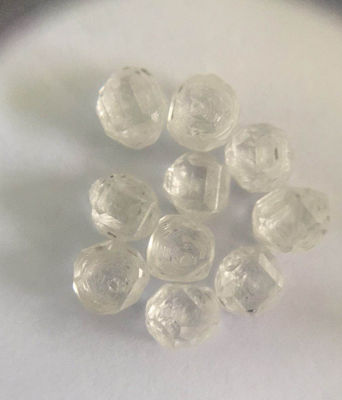 White Rough HPHT Lab Grown Diamonds Single Crystal Synthetic 1.0 - 1.5 Ct