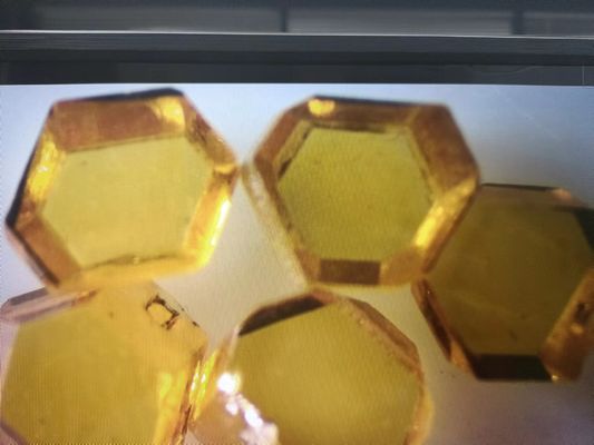 CVD Diamond Lab Grown 3PT/111 MCD Diamond Plate Wire Drawing Die Blanks Yellow