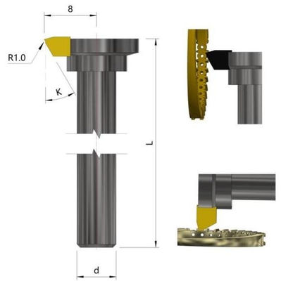 PCD MCD CVD Irregular Contour Diamond Cutter For Jewelry Production