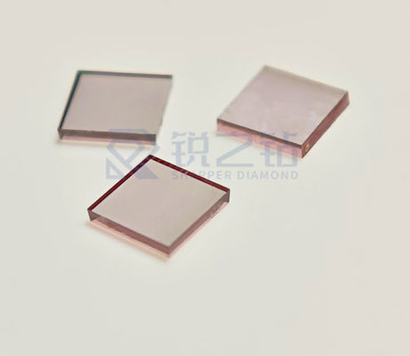 Optical Grade Pink CVD Diamond Plate 3x3x0.5mm Synthetic CVD Lab Grown Diamond